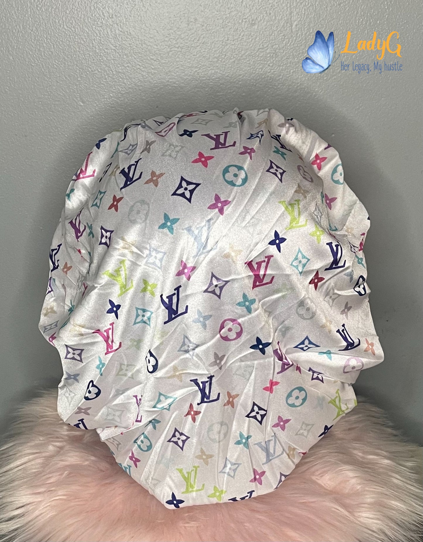 Vuitton & Other Luxury Designer Inspired Hair Bonnets – J. Nicole Extensions