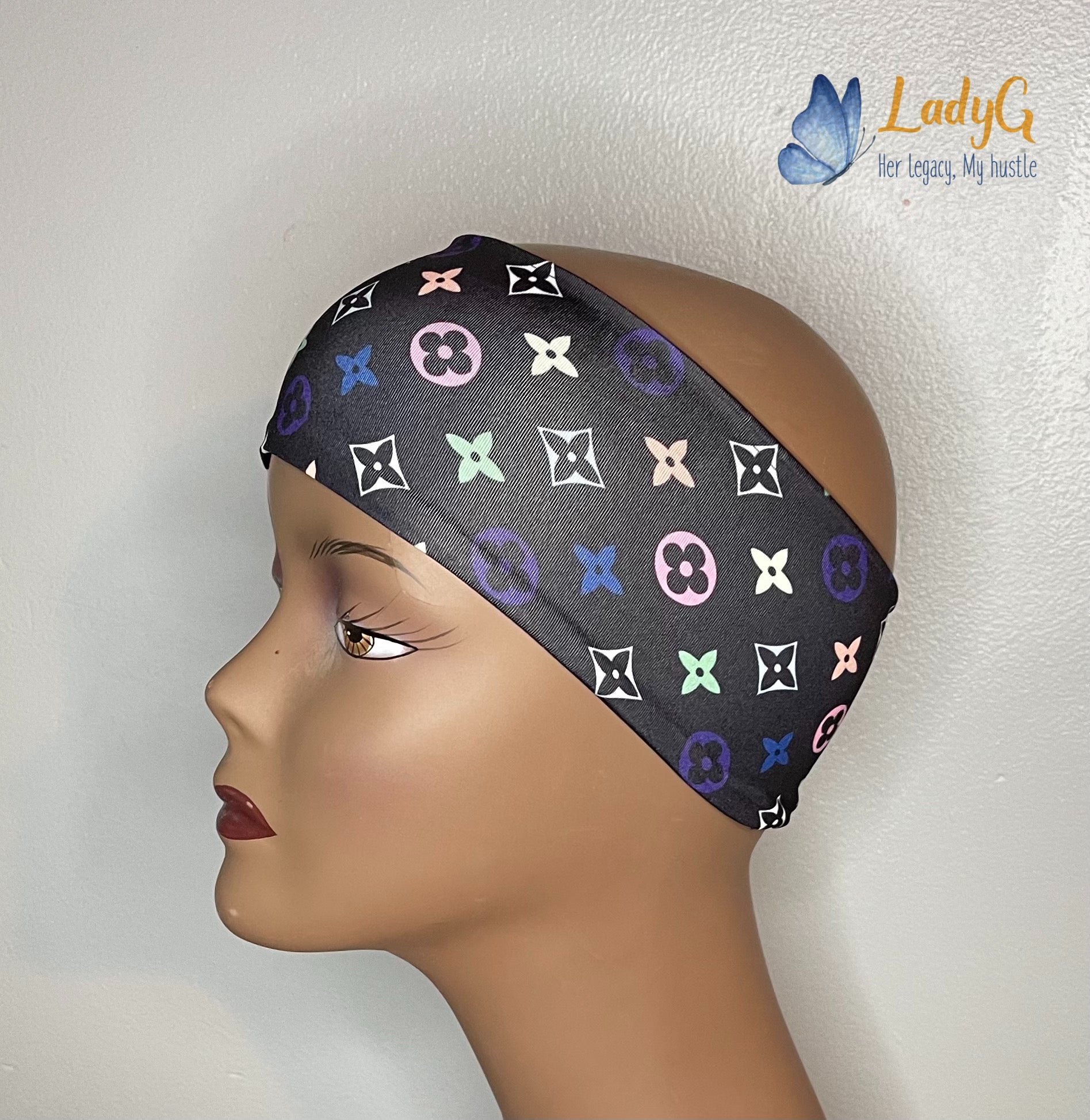 Louis Vuitton Monogram Marbles Headband 2022 Ss, Black, One Size